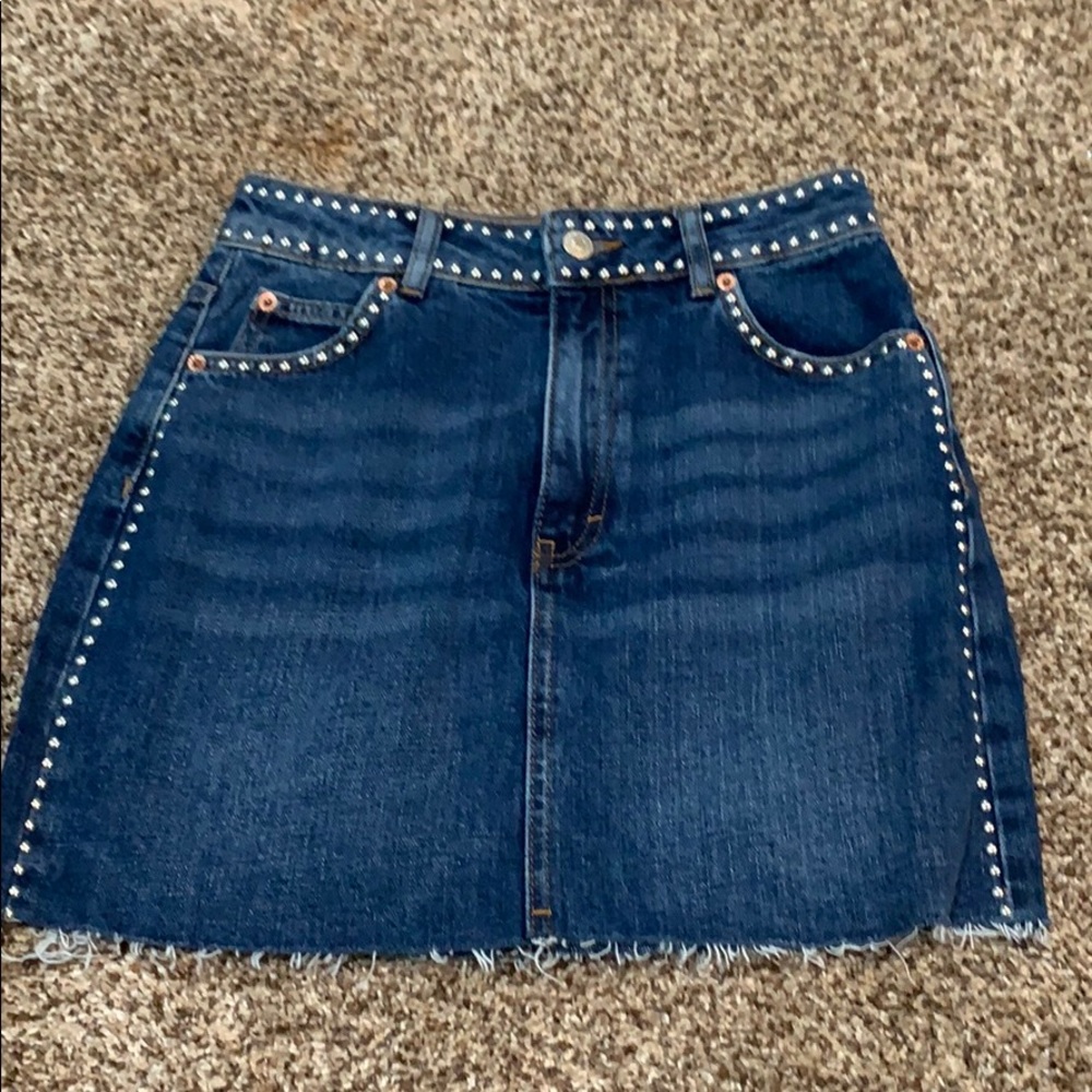 top shop jean skirt